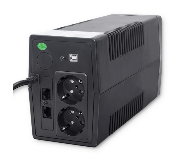 Qoltec Monolith (650VA/360W, 2xSchuko, USB, LCD, AVR) - 745083 - zdjęcie 5